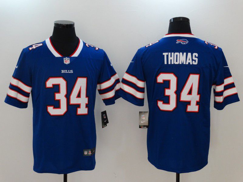 Men Buffalo Bills #34 Thomas Blue Nike Vapor Untouchable Limited Player NFL Jerseys
